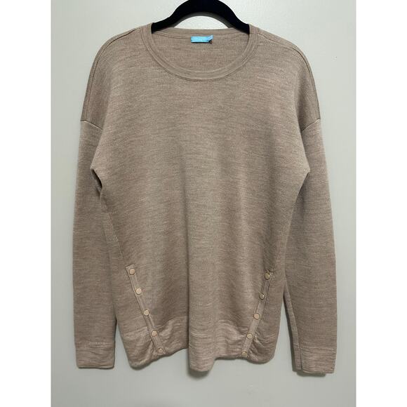 J. McLaughlin Sweaters - J. Mclaughlin Womens Merino Wool Button Detail Sweater Top Brown Size Medium